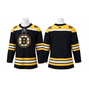 Fanactics Boston Bruins NHL Premium Hockey Jersey Black Size 52 XL Fight Strap
